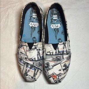 Tom’s Star Wars Black and White Moccasins